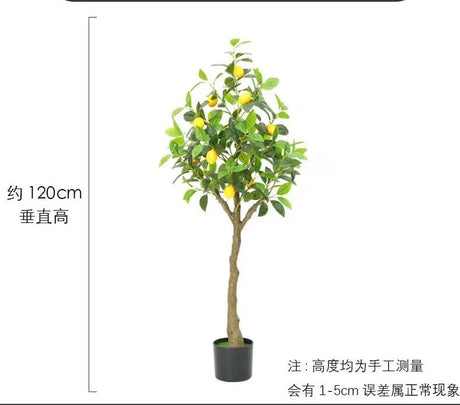 High-End Luxury Indoor Orange Tree Artificial Green Plastic Potted Fruit Fake Kumquat for Halloween Christmas Living Room