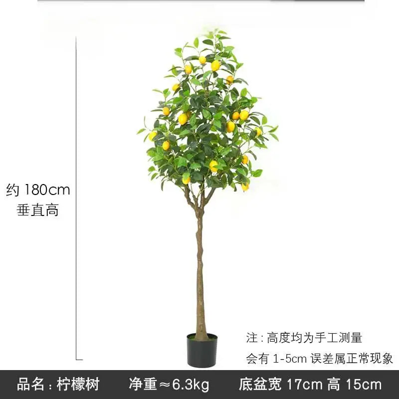 High-End Luxury Indoor Orange Tree Artificial Green Plastic Potted Fruit Fake Kumquat for Halloween Christmas Living Room Julia M LifeStyles