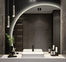 Dimmable Half Moon LED Smart Mirror with Anti-Fog Technology - Julia M LifeStyles
