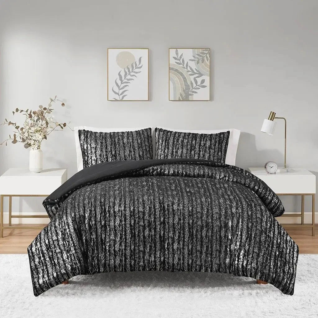 Vibrant Floral Cartoon King-Size Comforter Set in Faux Fur Julia M LifeStyles