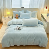 2025 New Winter Four-Piece Set Class Thickened Milk Velvet Quilt Cover Coral Velvet Bed Sheets Dormitory Fitted Three-Piece Set - Julia M LifeStyles