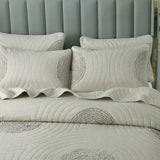 Handmade Bedding Quilts Embroidery Flower 100% Cotton Queen King Size Stitching Patchwork Bedspread 3pcs Quilt Set Julia M LifeStyles