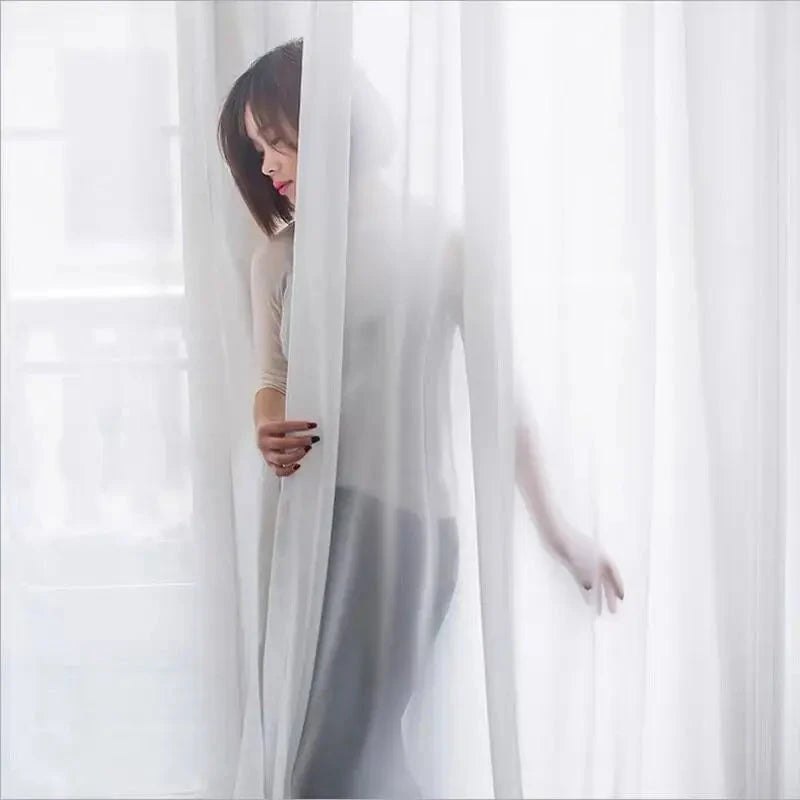 Super Soft Snow White S Fold Wavy Tulle Curtains for Living Room Julia M LifeStyles