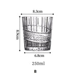 Old Fashioned Crystal Glasses Lead-Free Irregular Shot Glass Liquor Vodka Bourbon Whisky Glass Rotate Tumbler Whiskey Glass Cup