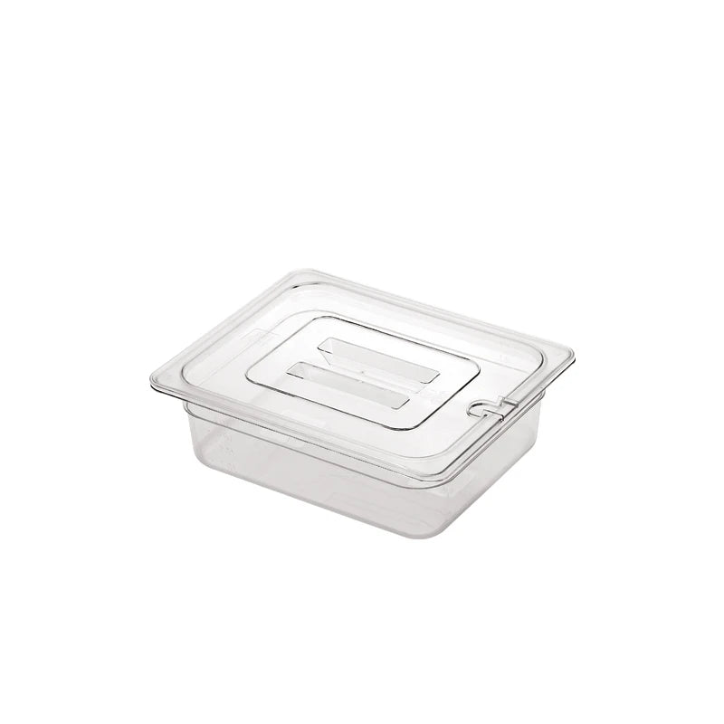 Polycarbonate Food Cover with Hole for Ladle Notched GN Container Cover Gastronorm Pan Lid