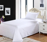 Luxury White Hotel Bed Sheet Set Extra Soft King Size Mattress Elastic Corner Straps Deep Pocket Quality Polyester