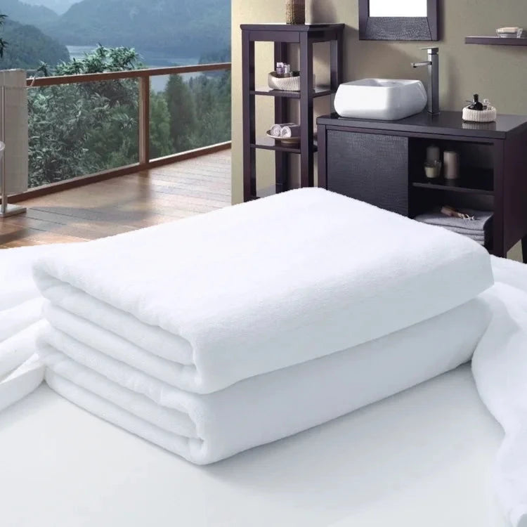 Large Hotel White Cotton Bath Towel for Adults SPA Sauna Beauty Salon Towels Bedspread Bathroom Beach Towel 6 sizes Julia M Home & Kitchen