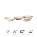 20 Pc Stoneware Embossed Dinner Set High-End Household Ceramic Sets Premium Emboss Dinnerware Sets Home Use