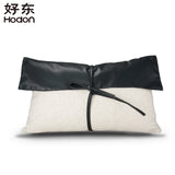 Light Luxury Splicing Black Decorative Waist Pillow