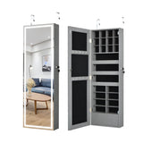 DB Fashion LED Light Jewelry Storage Mirror Cabinet Simple Stylish Design for Hanging on Door or Wall for Organizing Jewelry Julia M LifeStyles