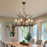The Extended Lodge Linear 16-Light Resin Antler Chandelier