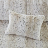 4PC Faux Fur Comforter Set Soft Floral Solid for Spring Winter Christmas Home Hotel-Queen King Polyester Julia M LifeStyles