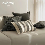 Striped Linen Cotton Jacquard Sofa Pillow Cushion Cover  Modern Luxury Throw Pillow case Living Room Decor Hotel Supplies Julia M LifeStyles