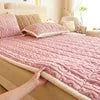 Winter Solid Color Plain Design Thickened Taffeta Velvet Bedding Sheet Folding Milk Velvet Warm Bed Sheet Mattress Julia M LifeStyles