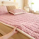 Winter Solid Color Plain Design Thickened Taffeta Velvet Bedding Sheet Folding Milk Velvet Warm Bed Sheet Mattress
