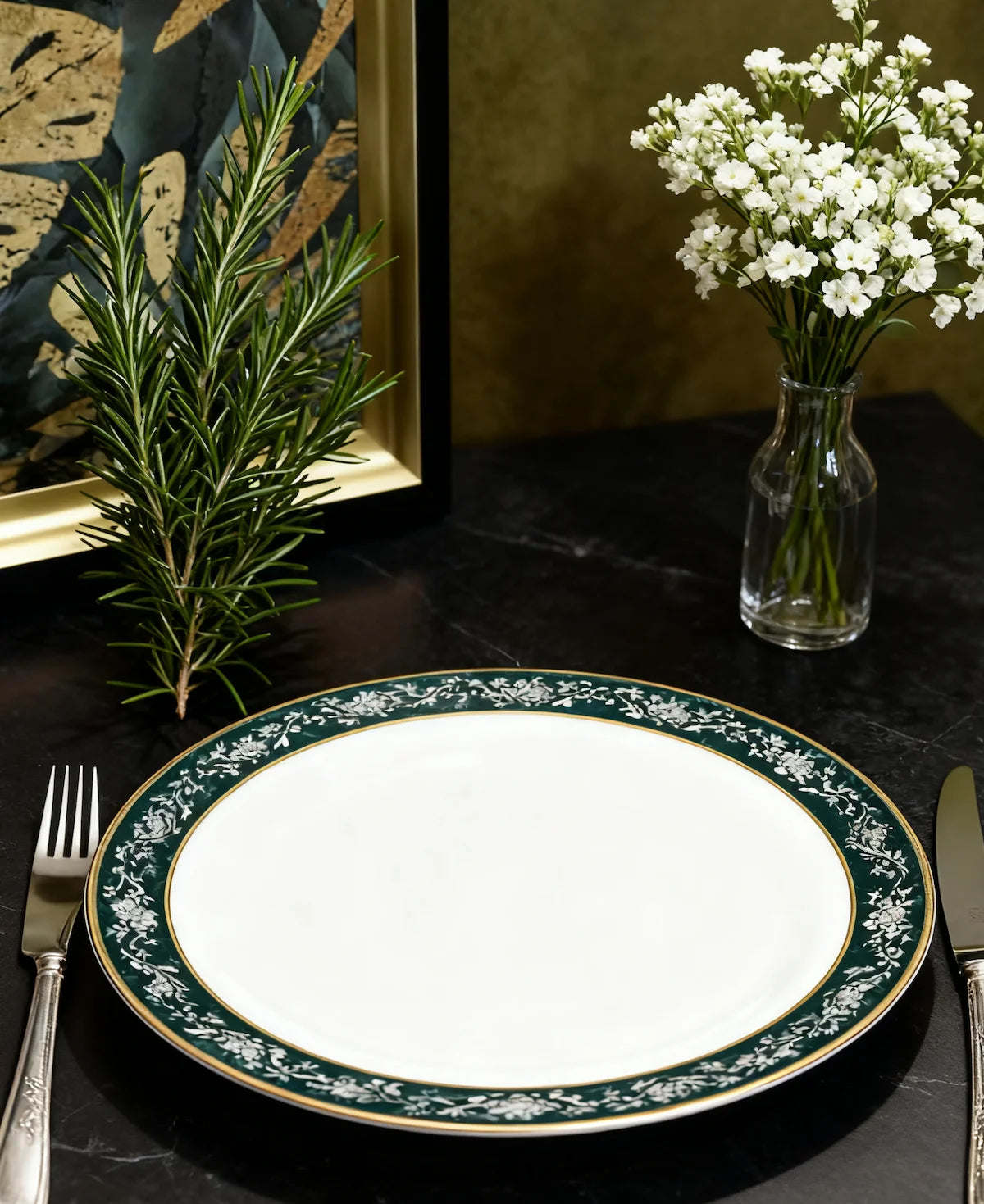 HIHUI Bone China Luxury Dinnerware Sets Beijing Traditional Chinese Scenic Pattern Europe Hotels Home Use Lightweight Safe