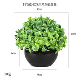 DS  Artificial Plants Potted Greenery Green Grass Plastic Faux Topiary Shrubs for Bathroom Home Kitchen Office Farmhouse Decor Julia M LifeStyles