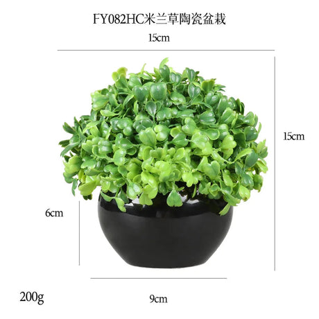 DS  Artificial Plants Potted Greenery Green Grass Plastic Faux Topiary Shrubs for Bathroom Home Kitchen Office Farmhouse Decor Julia M LifeStyles