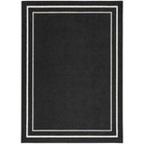 Black and Ivory 5' x 7' Indoor/Outdoor Area Rug Julia M LifeStyles