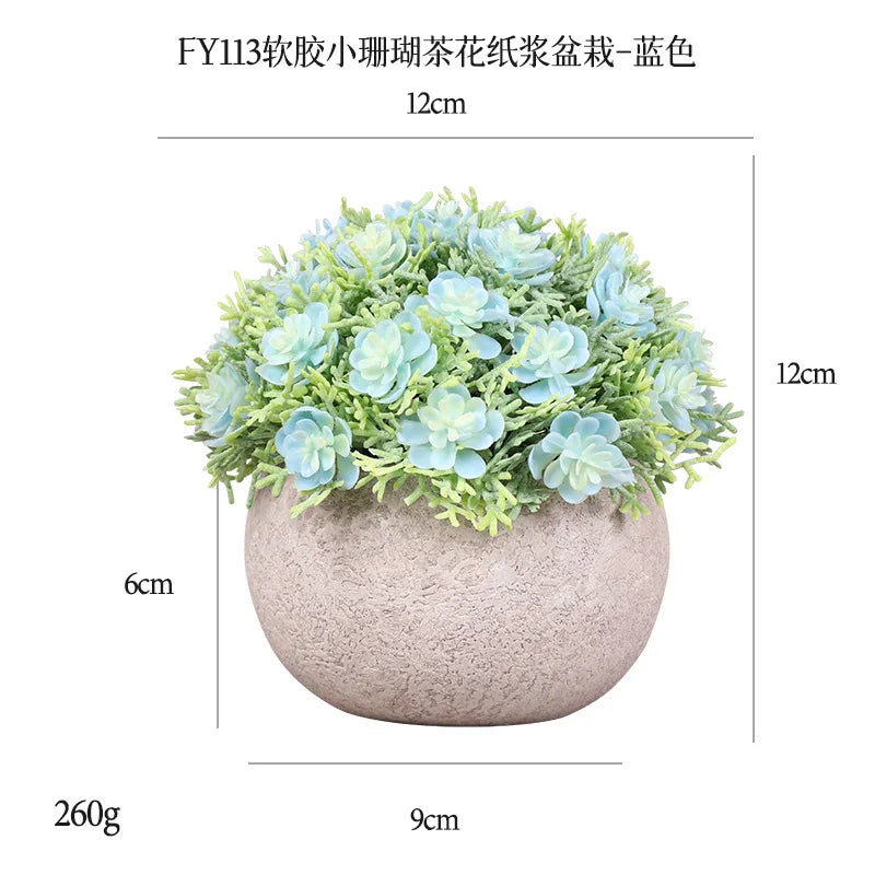 DS  Artificial Plants Potted Greenery Green Grass Plastic Faux Topiary Shrubs for Bathroom Home Kitchen Office Farmhouse Decor Julia M LifeStyles