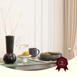 Nordic Style Round Stoneware 20pc Dinnerware Sets Reactive Glaze Includes Plate Bowl and Dishes