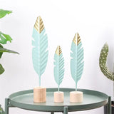 Modern Wrought Iron Feather Desktop Decor Julia M LifeStyles