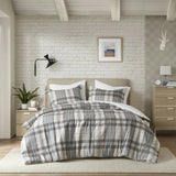 4pcs King Size Plaid Duvet Cover Set Floral Geometric Pattern Lightweight Woven Cotton Polyester Filling for Home Bed Hotel Julia M LifeStyles