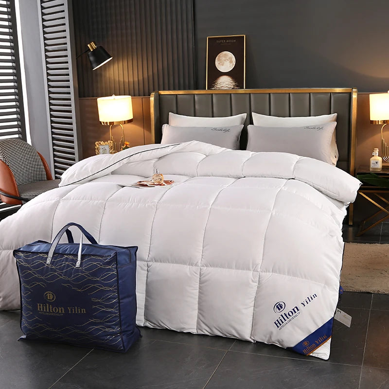 Super king Size in Stock Hypoallergenic Quilted Hilton Comforter