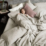 Washed Linen Duvet Cover Set with Pillowcases