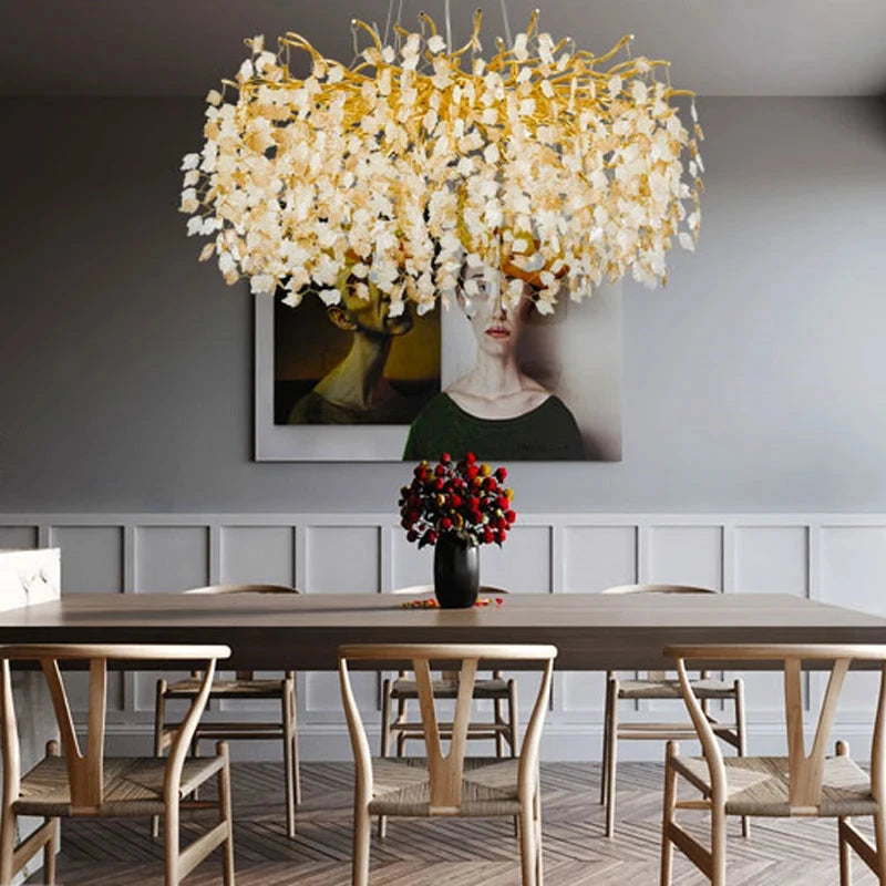 Gold Round Crystal Chandeliers for Dining Room  Modern Crystal Tree Branch Chandelier for Bedroom Living Room Kitchen Island Julia M LifeStyles