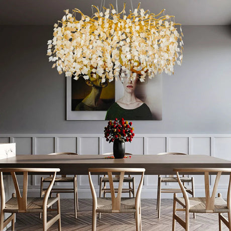Gold Round Crystal Chandeliers for Dining Room  Modern Crystal Tree Branch Chandelier for Bedroom Living Room Kitchen Island Julia M LifeStyles