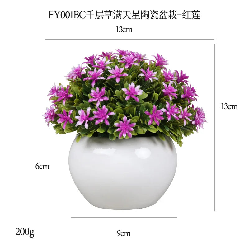 DS  Artificial Plants Potted Greenery Green Grass Plastic Faux Topiary Shrubs for Bathroom Home Kitchen Office Farmhouse Decor Julia M LifeStyles