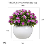 DS  Artificial Plants Potted Greenery Green Grass Plastic Faux Topiary Shrubs for Bathroom Home Kitchen Office Farmhouse Decor Julia M LifeStyles