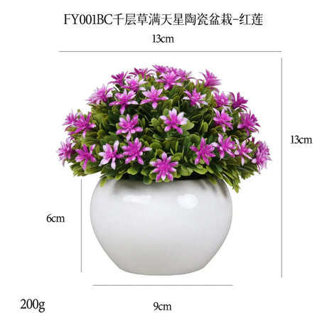 DS  Artificial Plants Potted Greenery Green Grass Plastic Faux Topiary Shrubs for Bathroom Home Kitchen Office Farmhouse Decor Julia M LifeStyles