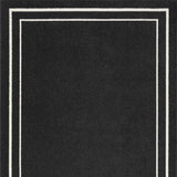 Black and Ivory 5' x 7' Indoor/Outdoor Area Rug Julia M LifeStyles