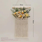Hand-Woven Cotton Rope Tapestry with Dried Flower Pocket - Julia M LifeStyles