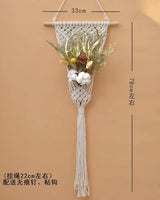 Hand-Woven Cotton Rope Tapestry with Dried Flower Pocket - Julia M LifeStyles