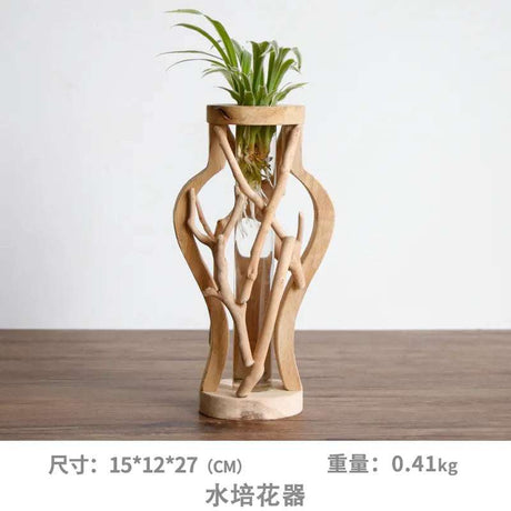 Handcrafted Wooden Flower Pot Handcrafted Wooden Flower Pot 33000941073-B handmade wooden vases 84