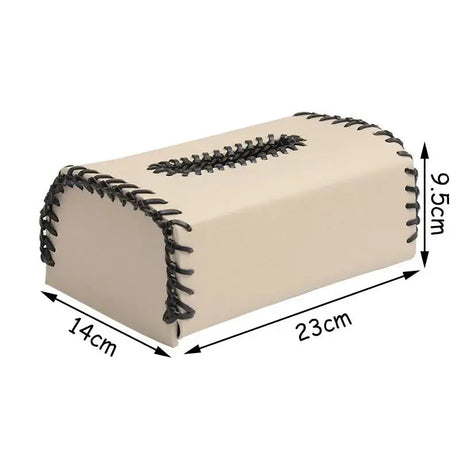 Handmade European Bicolor Leather Tissue Box for Elegant Home Décor - Julia M LifeStyles