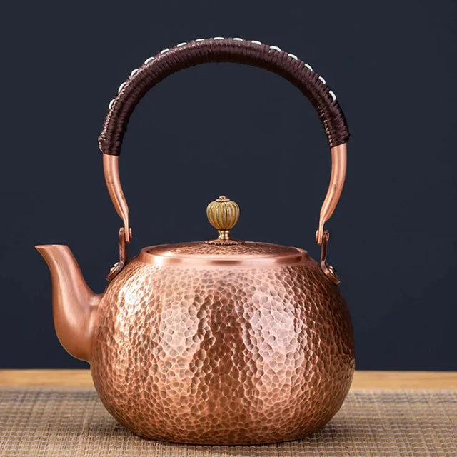 Handmade Retro Style Pure Copper Boiling Tea Kettle - 600/1200/1600ml - Julia M LifeStyles