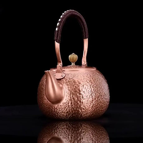 Handmade Retro Style Pure Copper Boiling Tea Kettle - 600/1200/1600ml - Julia M LifeStyles