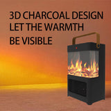 Electric Fireplace Heater 1500W 3D LED Flame Modern Style Double Safety Protection Indoor Use with AU Plug Portable Julia M LifeStyles