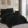 Light Luxury Rabbit Fur Plush 4-Piece Winter Set Julia M LifeStyles
