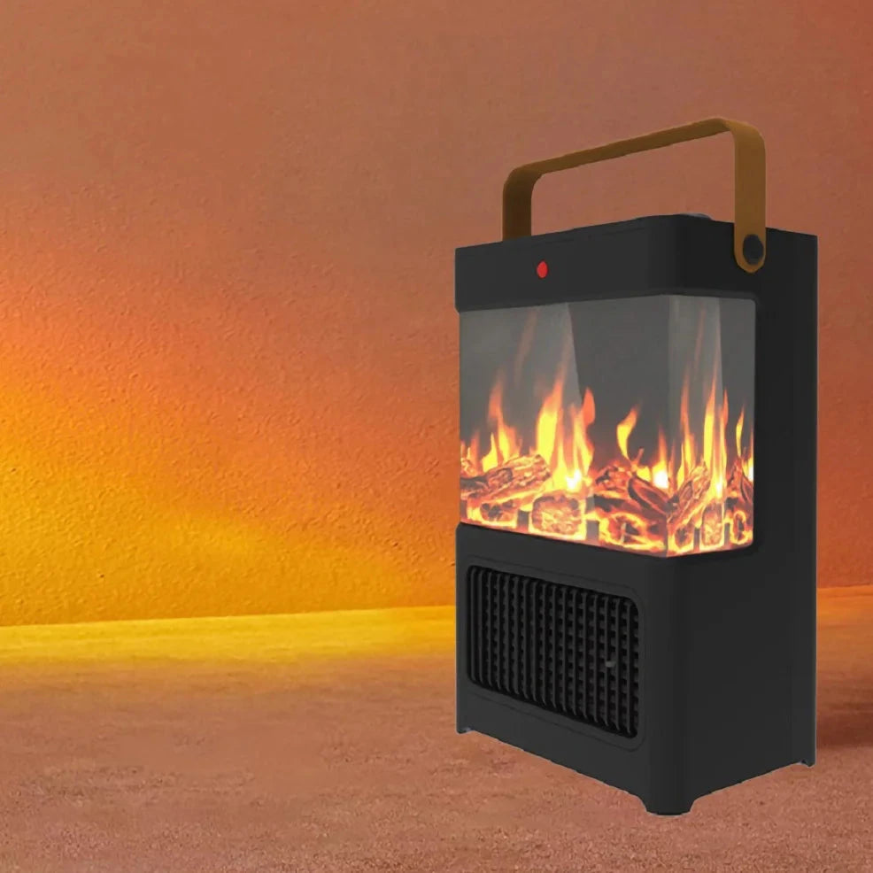 Electric Fireplace Heater 1500W 3D LED Flame Modern Style Double Safety Protection Indoor Use with AU Plug Portable Julia M LifeStyles