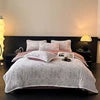 4kg Simple Style Three-dimensional Carved Milk Velvet Polyester-Filled Four-Piece Set for Fall Season Julia M LifeStyles