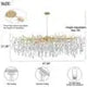Large Gold Brass Crystal Chandelier with Raindrop Leaf Design Julia M LifeStyles