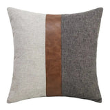 Boho Pillow Covers Throw Pillow,100% Cotton and Faux Leather Modern Decor Pillow Cases for Outdoor Home Sofa Decor Julia M LifeStyles