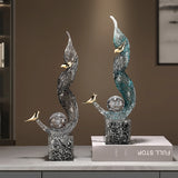 Entrance Ornament Epoxy Resin Sculpted Figurine for Living Room Entry Door Hall
