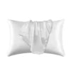 Wholesale Professional Luxury Super Soft Silky Pillow case Solid Color Silk Satin With Envelop Closure