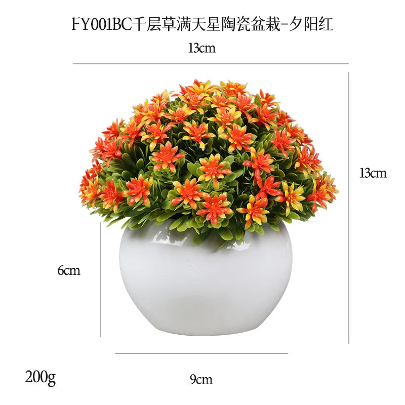 DS  Artificial Plants Potted Greenery Green Grass Plastic Faux Topiary Shrubs for Bathroom Home Kitchen Office Farmhouse Decor Julia M LifeStyles